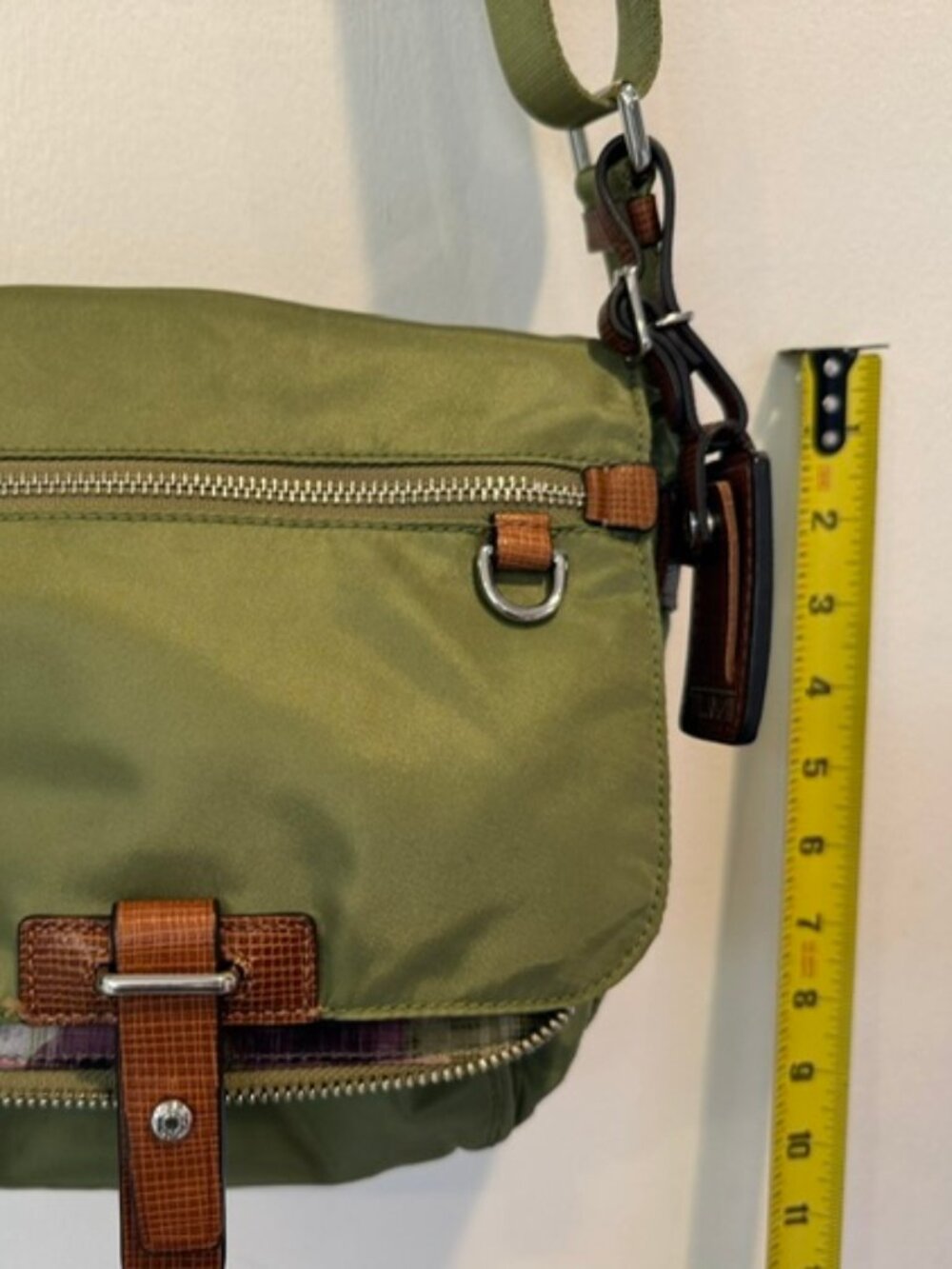 TUMI Nylon Forrest Green Voyageur Lugano Shoulder Crossbody Bag - Picture 10 of 10